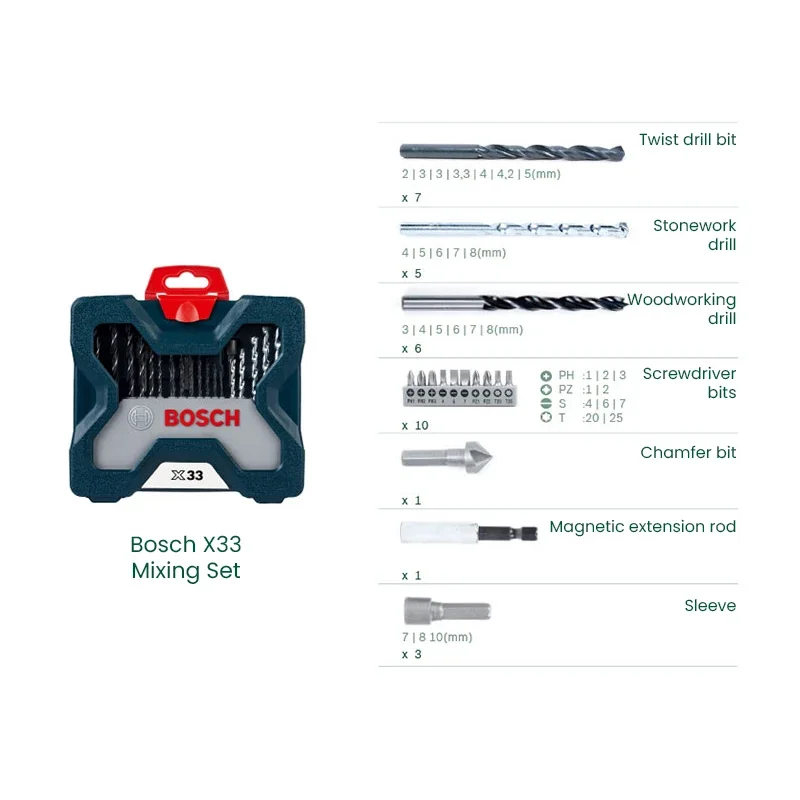 Bosch X33 Drill Bit Screwdrive - Power Tools Professional 评论和价格